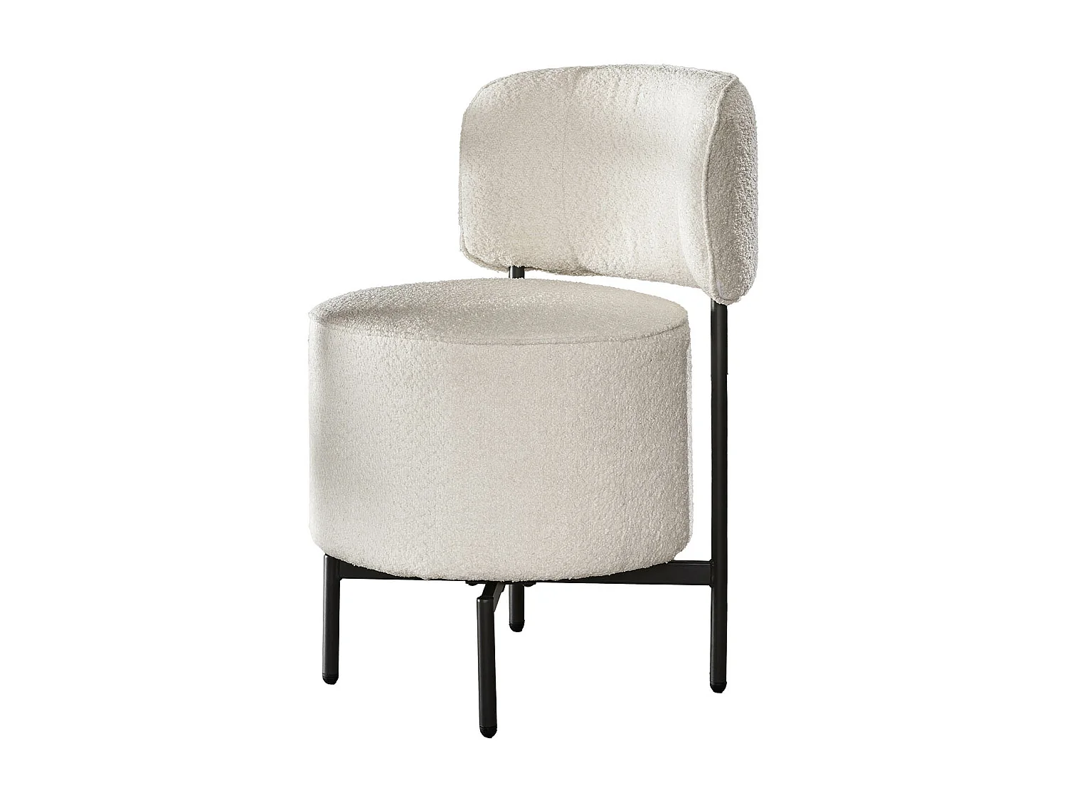 Chaise cocktail pivotante - 2 pièces - Boucle Blanc