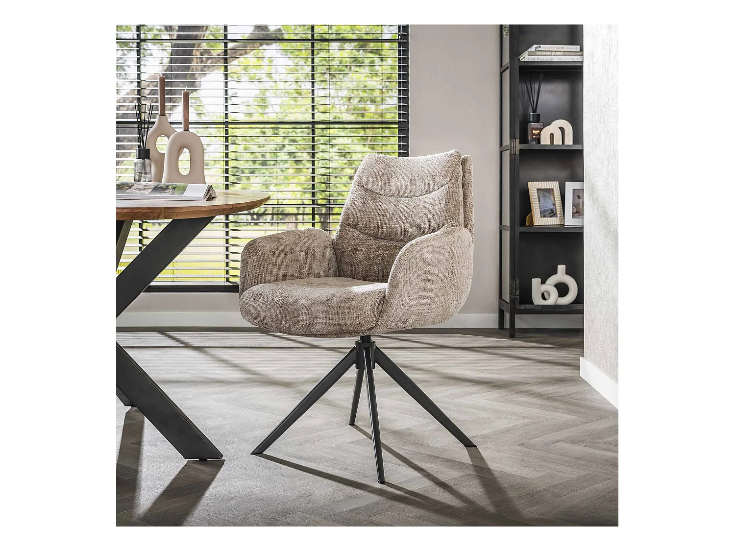 Fauteuil Lounge - Couleur Sable Riche - Lot de 2