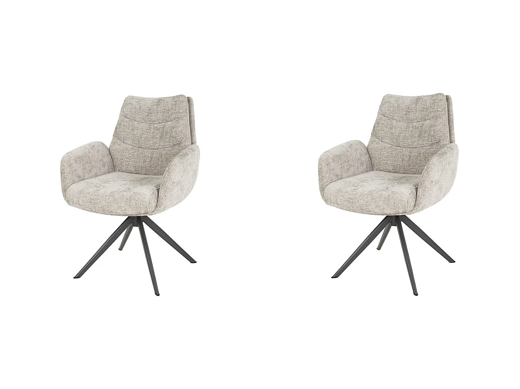 Fauteuil Lounge - Couleur Sable Riche - Lot de 2