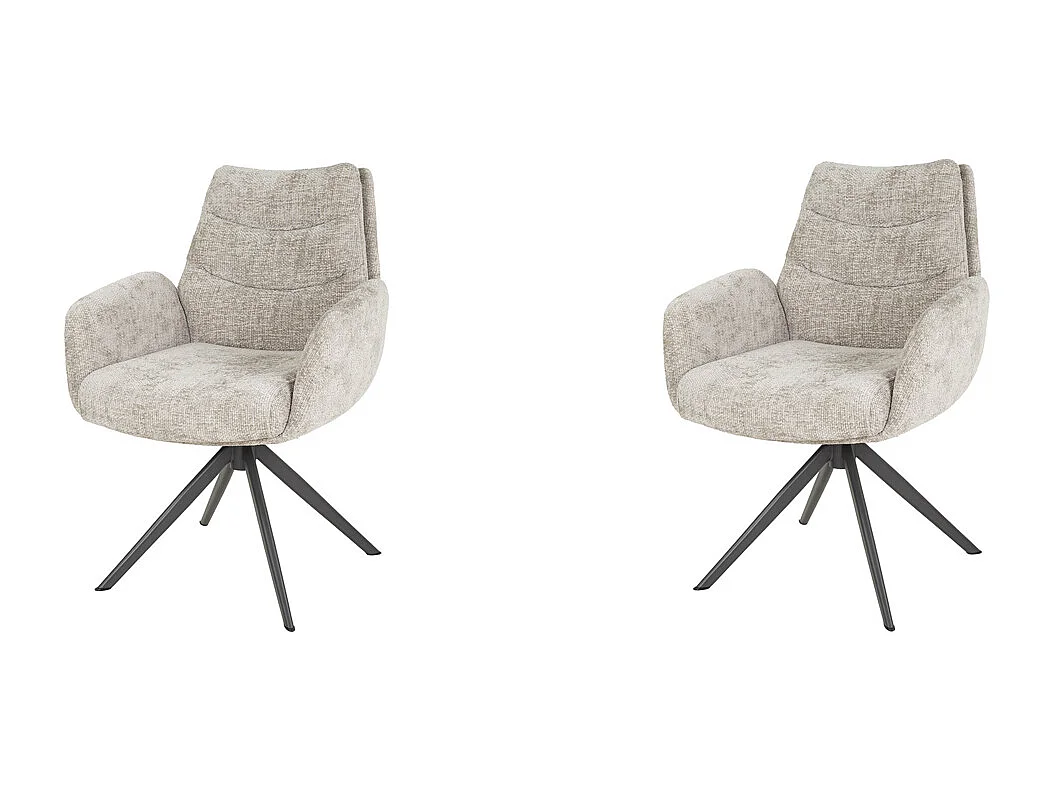 Fauteuil Lounge - Couleur Sable Riche - Lot de 2