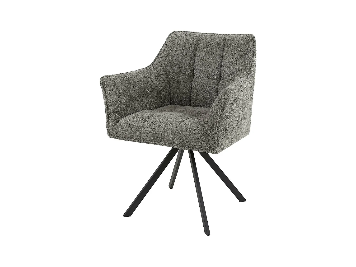 Fauteuil Raster Pivotant - 2 Pièces - Bouclé Taupe