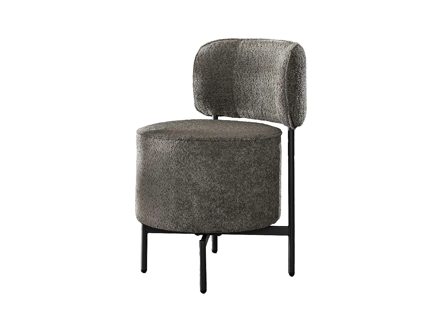 Chaise cocktail pivotante - 2 pièces - Gris Boucle