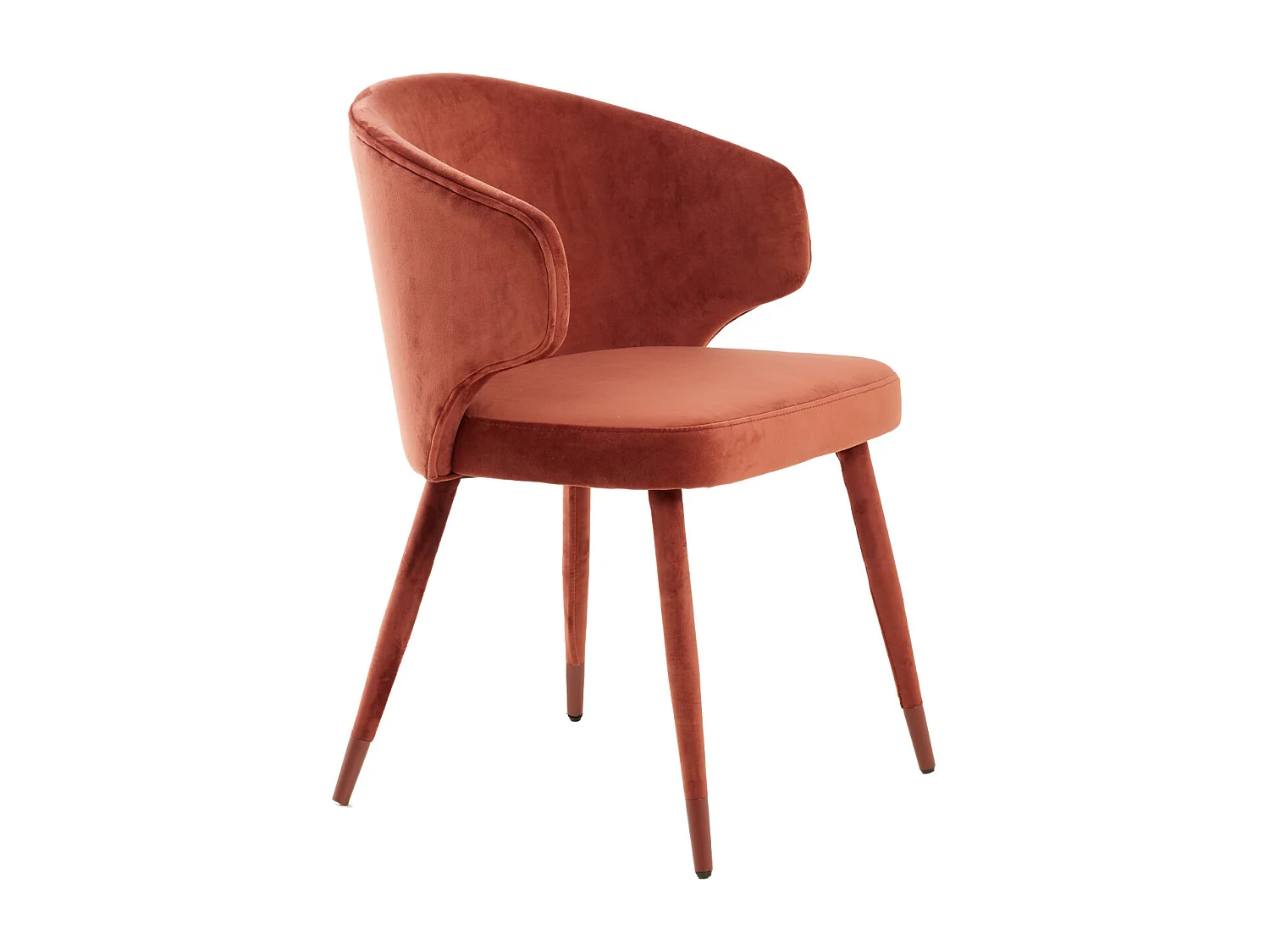 Chaise de salle à manger KOSAKA - 79x57x52cm - Rouge - Lot de 2