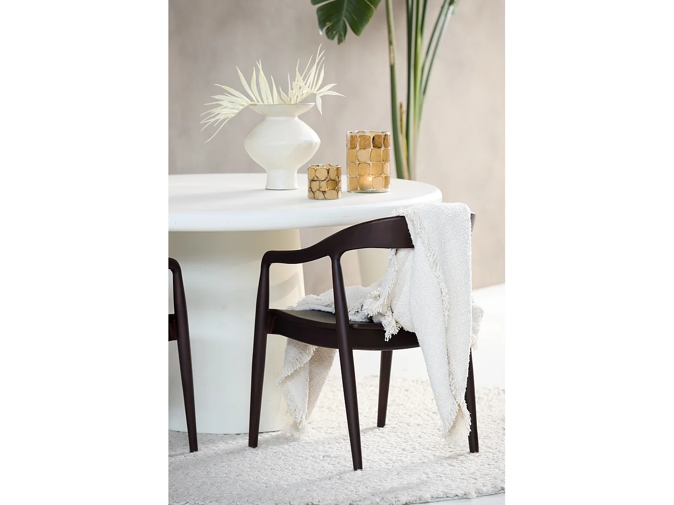 Chaise de salle à manger PALOS - 60x58x83cm - Noir