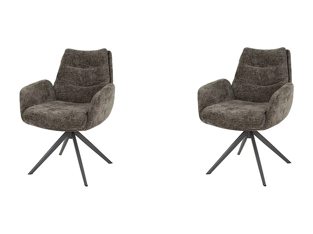 Fauteuil Lounge - Taupe Riche - Lot de 2