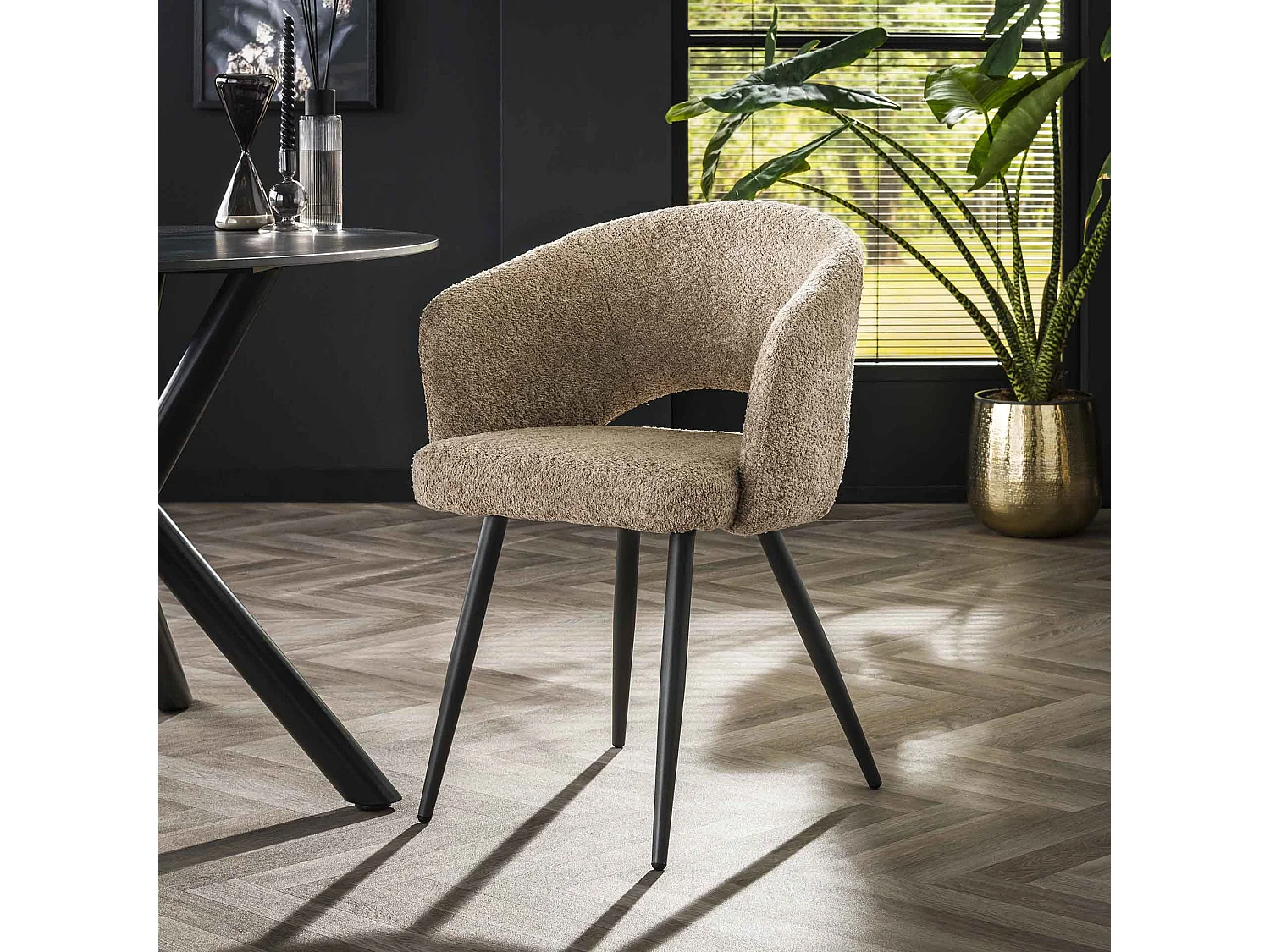 Sillón Salón - Boucle - Color Arena - Juego de 2