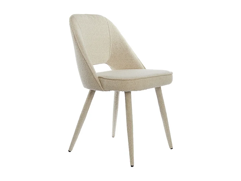 Silla de comedor DJESLIN - 57x51x84cm - Marrón - Juego de 2