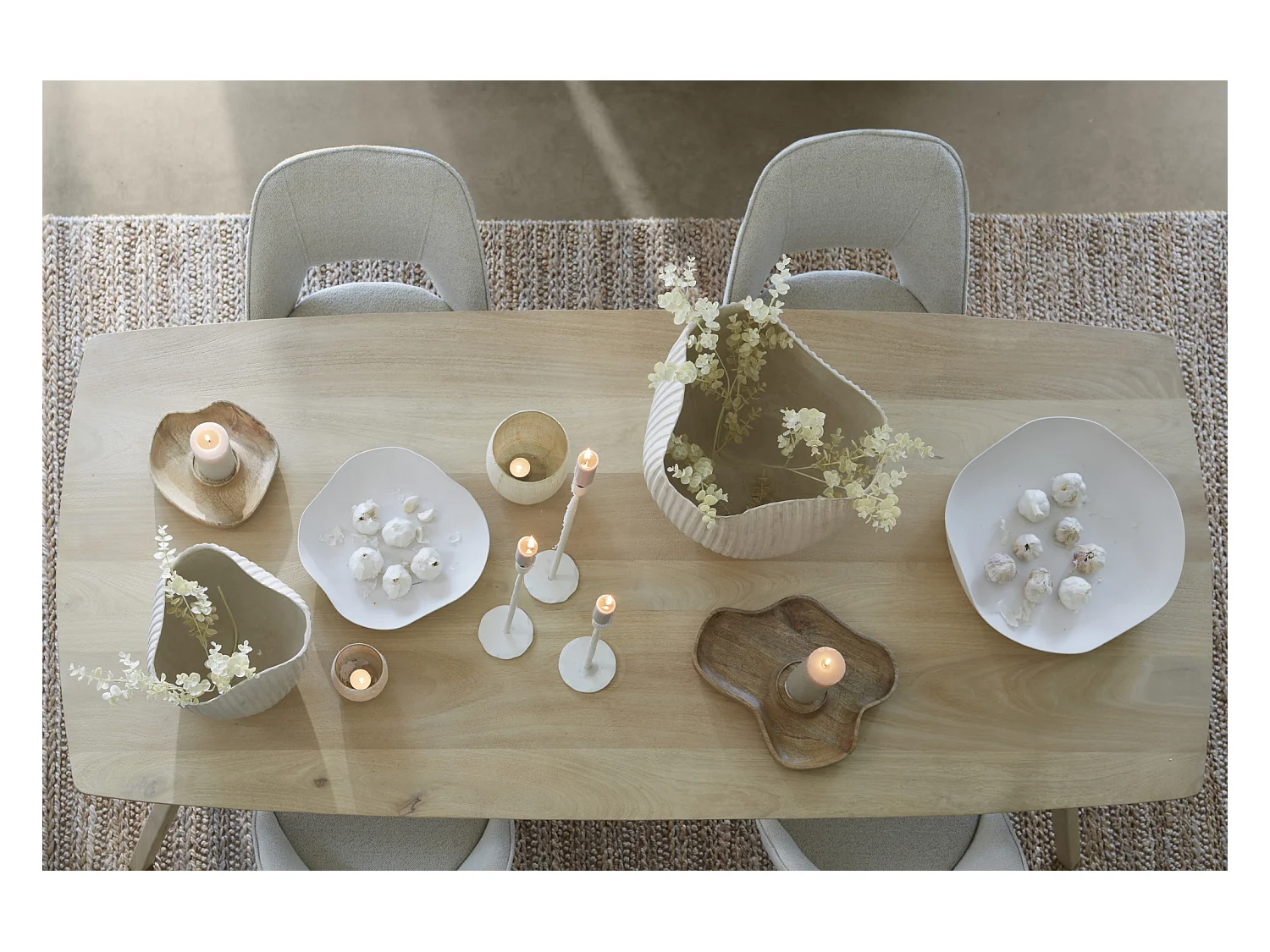 Chaise de salle à manger DJESLIN - 57x51x84cm - Marron - Lot de 2