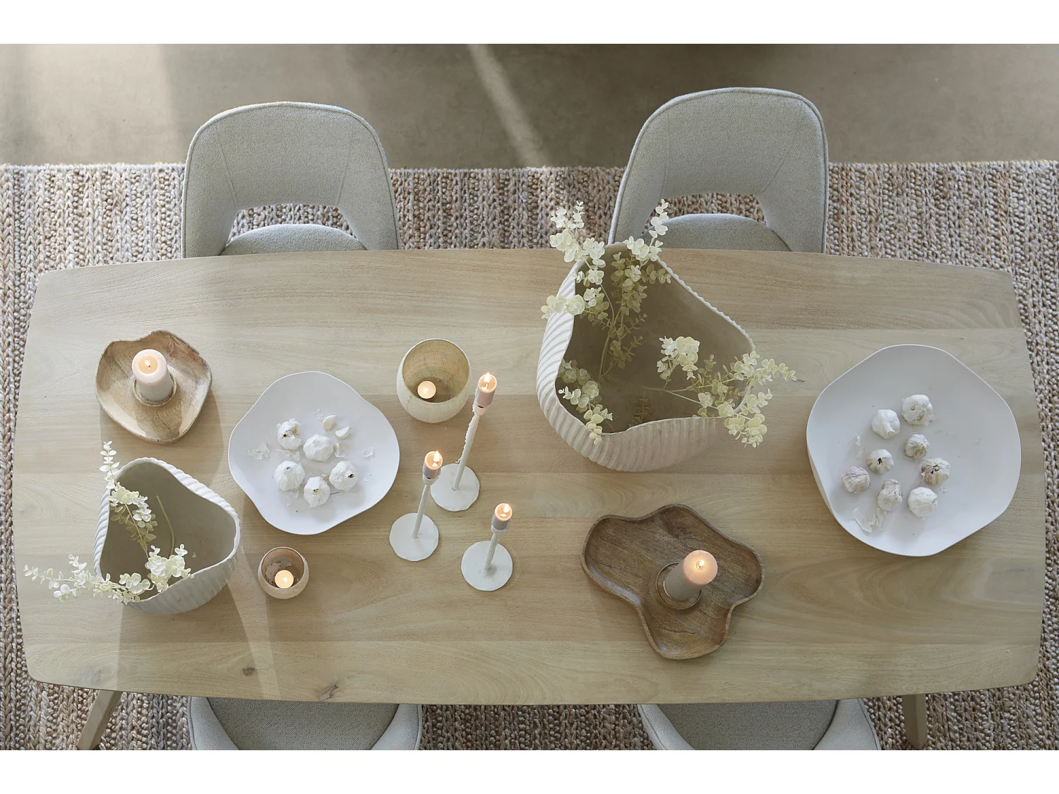 Chaise de salle à manger DJESLIN - 57x51x84cm - Marron - Lot de 2