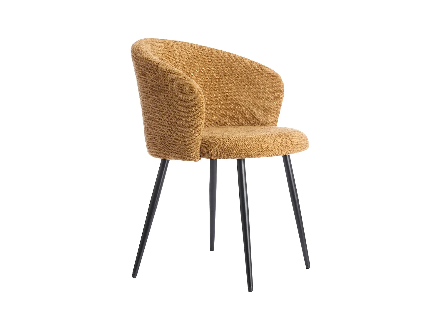 Chaise de salle à manger RADAJA - Ø58x78cm - Jaune - Lot de 2