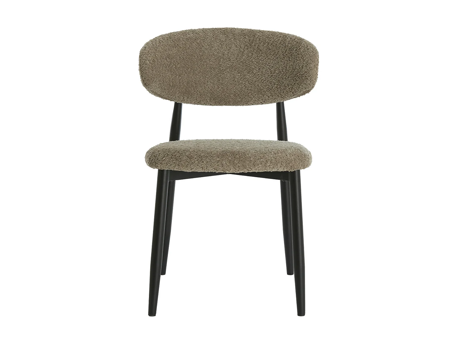 Chaise de salle à manger ENIOLA - 54x52x76cm - Marron - Lot de 2