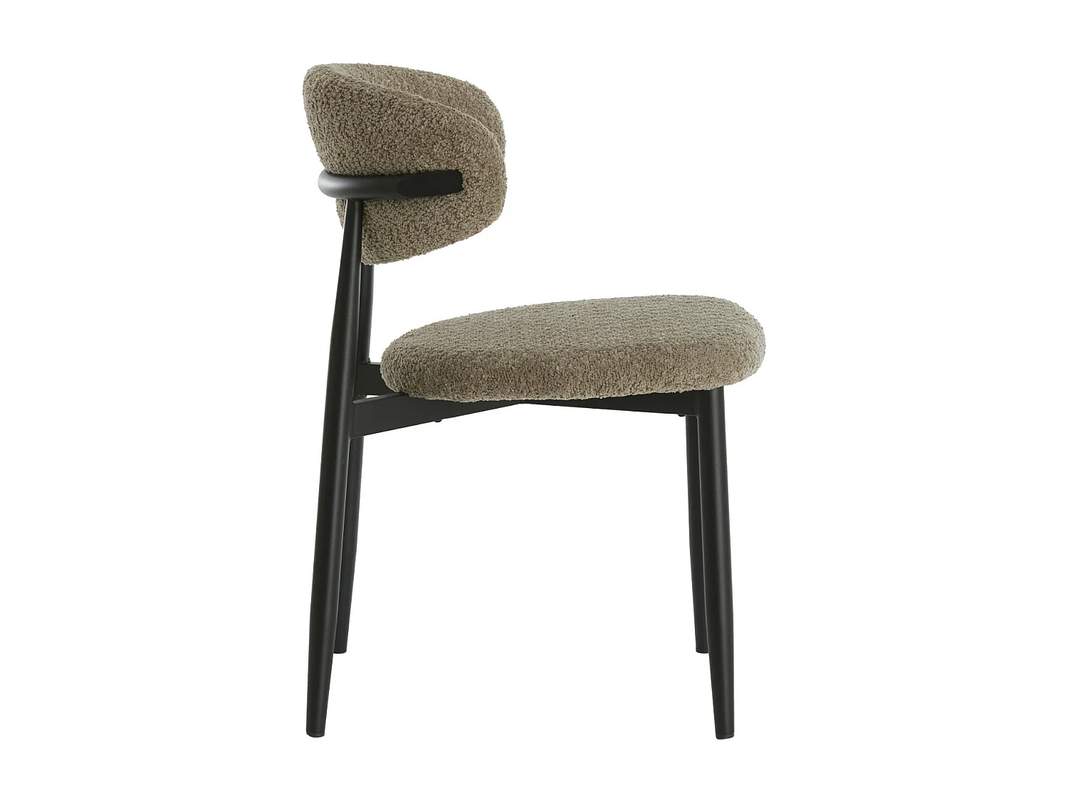 Chaise de salle à manger ENIOLA - 54x52x76cm - Marron - Lot de 2