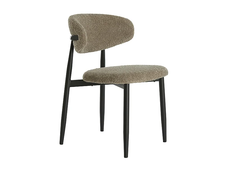 Chaise de salle à manger ENIOLA - 54x52x76cm - Marron - Lot de 2