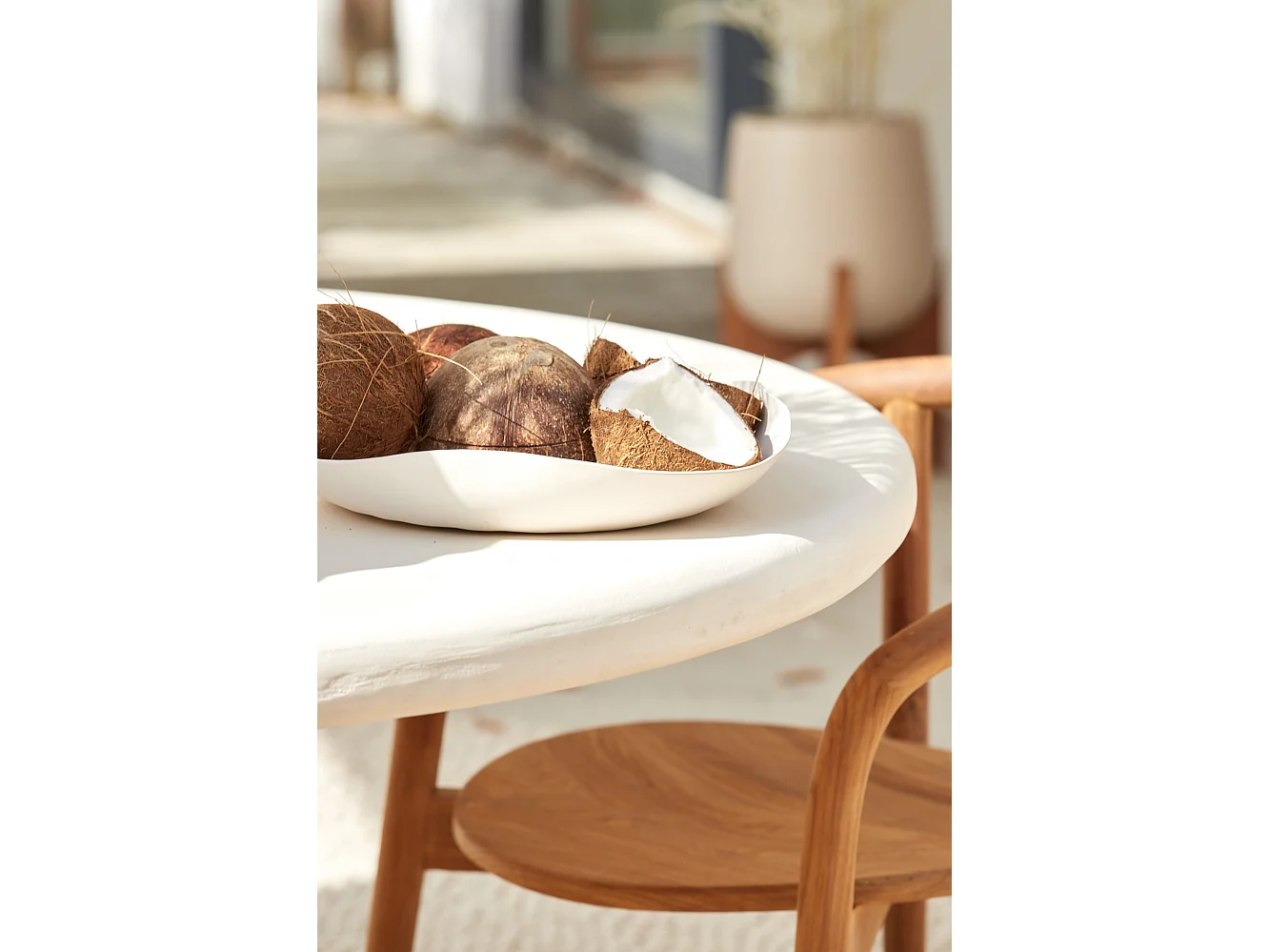 Chaise de salle à manger PALCA - 59x53x74cm - Marron