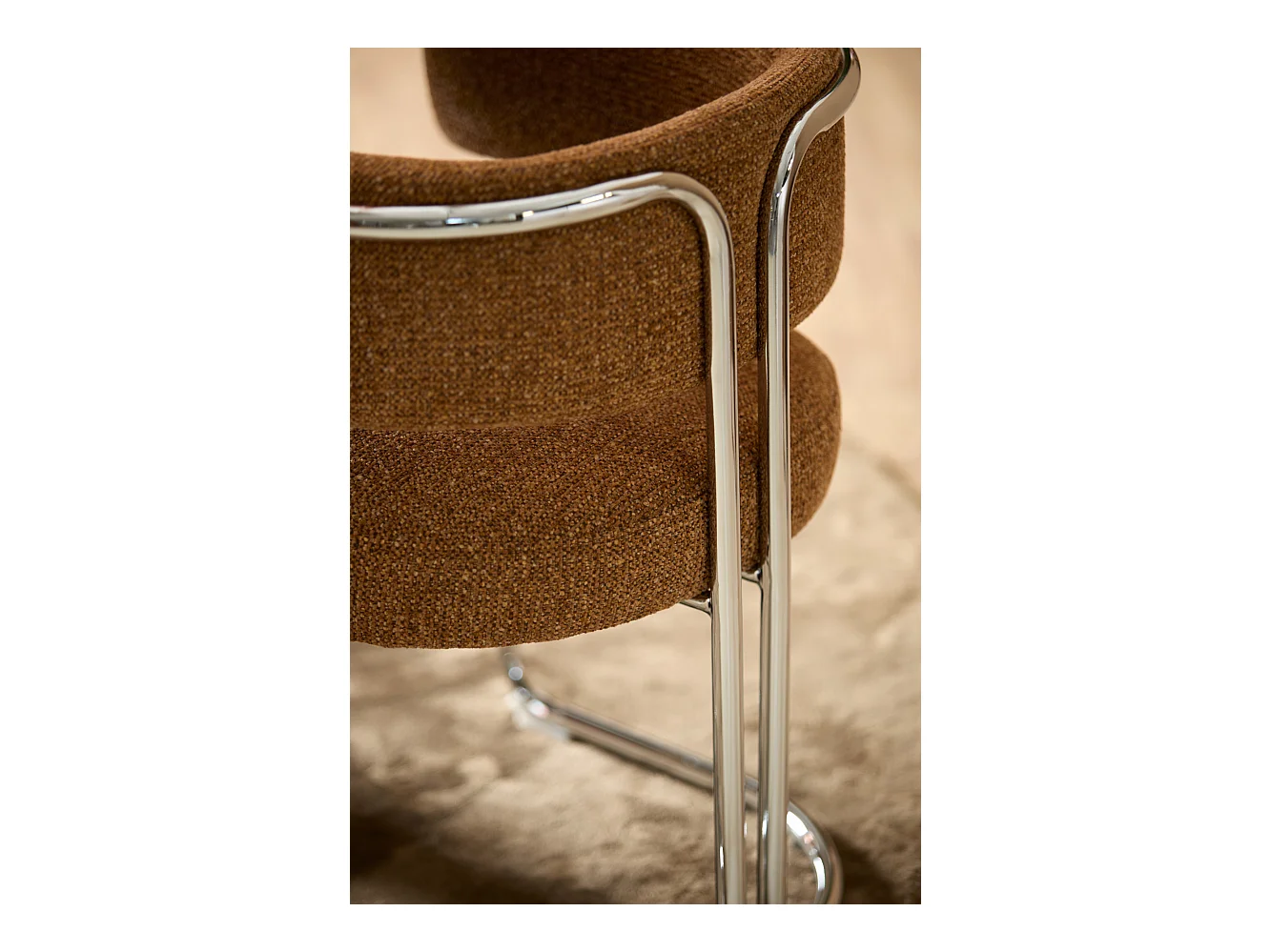 Chaise de salle à manger ADANTE - 56x52x72cm - Marron