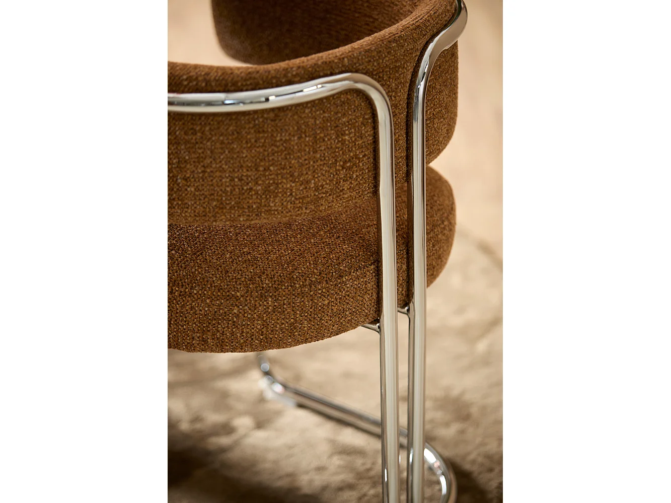 Chaise de salle à manger ADANTE - 56x52x72cm - Marron