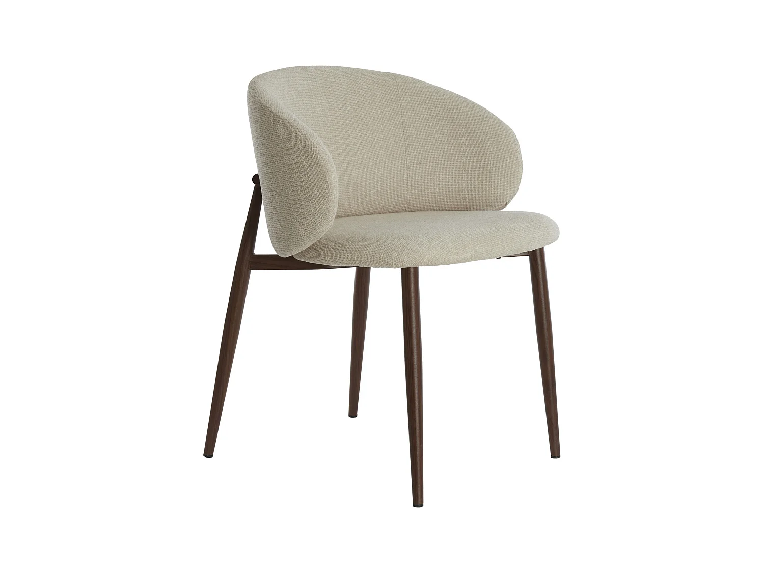 Eetkamerstoel ALUKO - 56x57x74cm - Wit - Set van 2