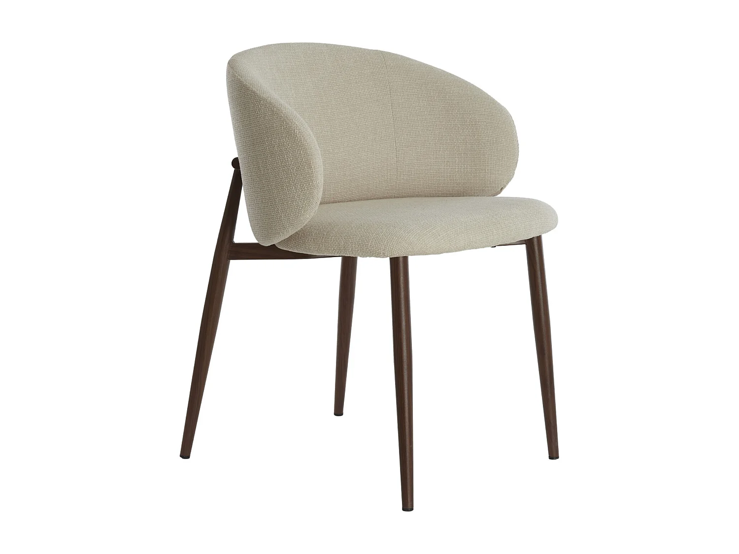 Chaise de salle à manger ALUKO - 56x57x74cm - Blanc - Lot de 2