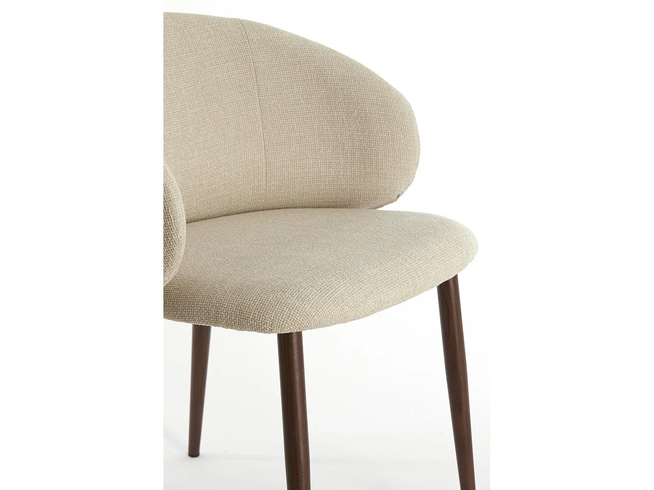 Chaise de salle à manger ALUKO - 56x57x74cm - Blanc - Lot de 2