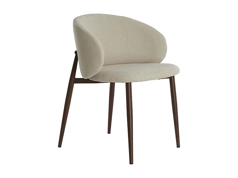 Esszimmerstuhl ALUKO - 56x57x74cm - Weiß - 2er Set