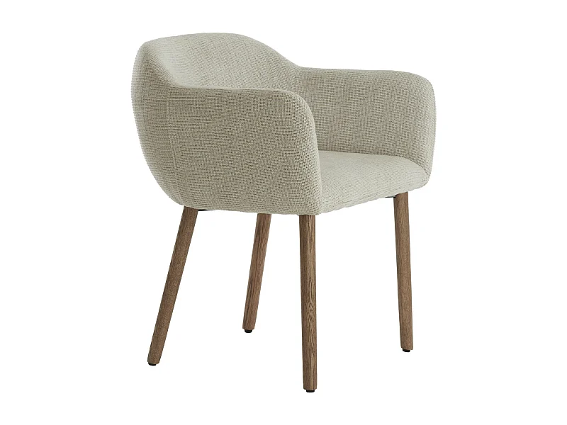 Silla de comedor BLAINE - 56x62,5x76,5cm - Blanco - Juego de 2