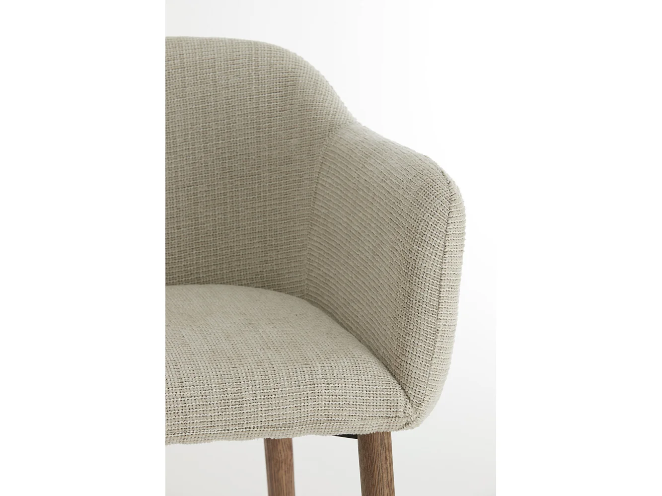 Chaise de salle à manger BLAINE - 56x62,5x76,5cm - Blanc - Lot de 2