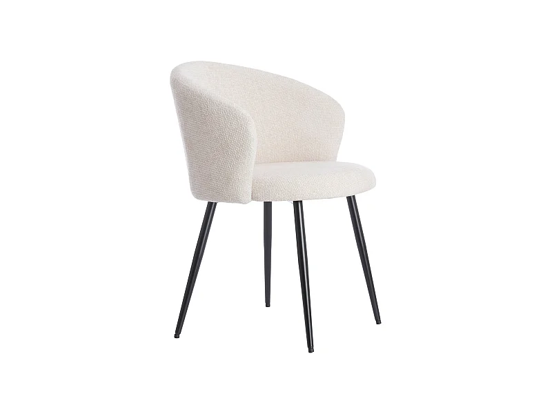 Chaise de salle à manger RADAJA - Ø58x78cm - Blanc - Lot de 2