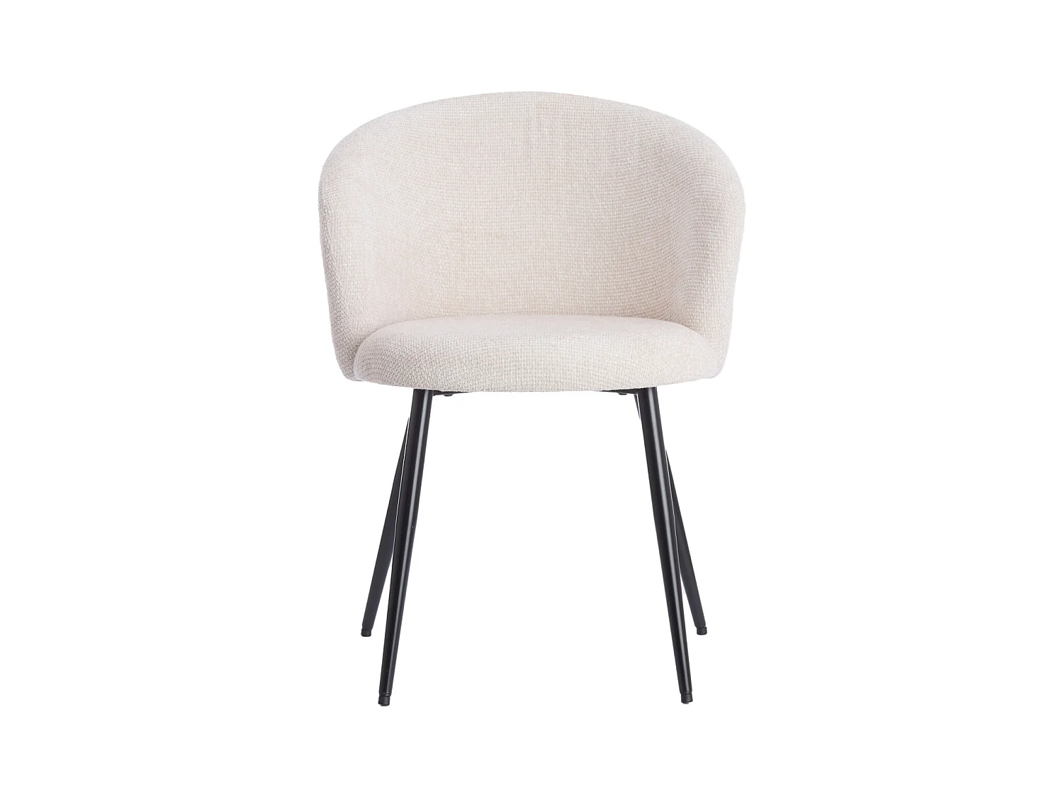 Chaise de salle à manger RADAJA - Ø58x78cm - Blanc - Lot de 2