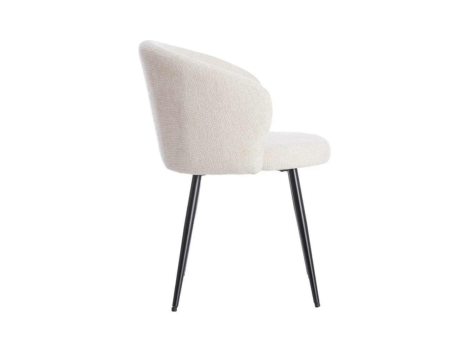 Chaise de salle à manger RADAJA - Ø58x78cm - Blanc - Lot de 2