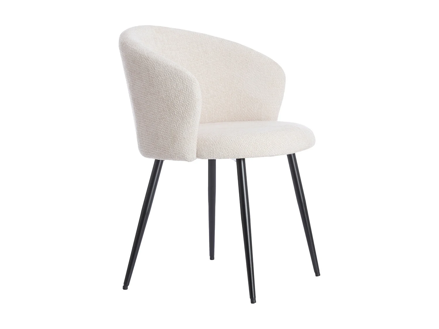 Chaise de salle à manger RADAJA - Ø58x78cm - Blanc - Lot de 2