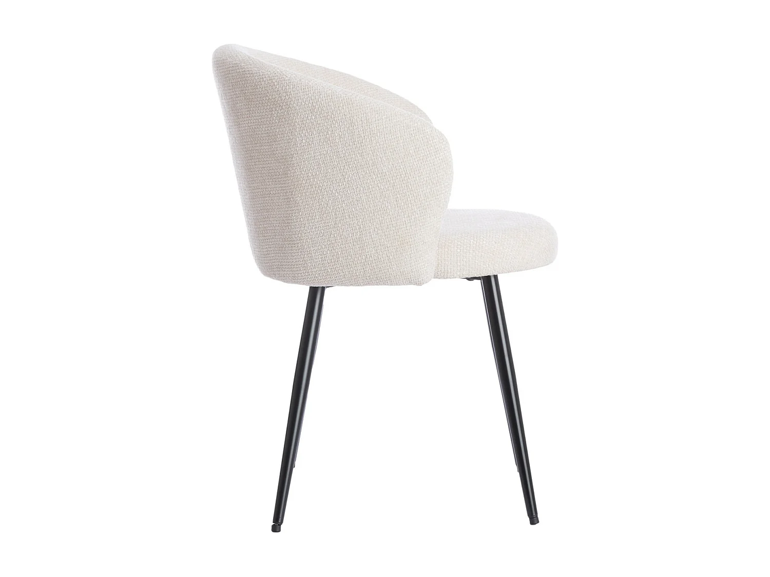 Chaise de salle à manger RADAJA - Ø58x78cm - Blanc - Lot de 2