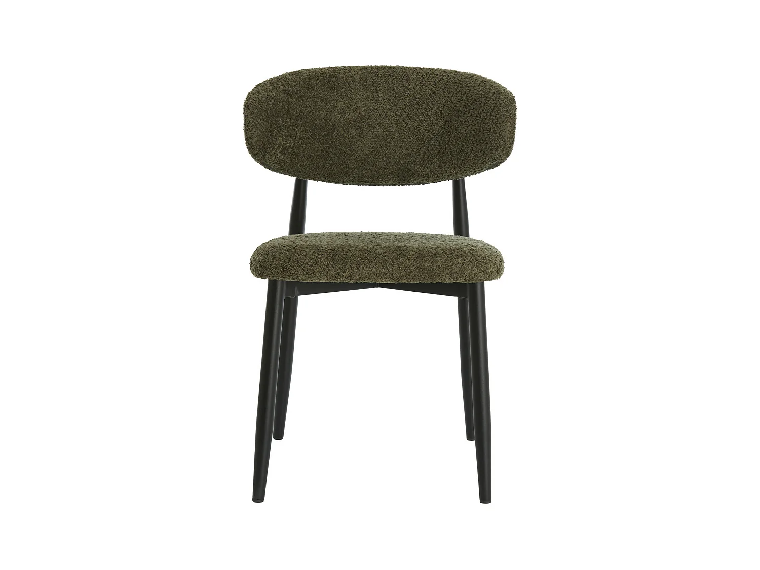 Eetkamerstoel ENIOLA - 54x52x76cm - Groen - Set van 2