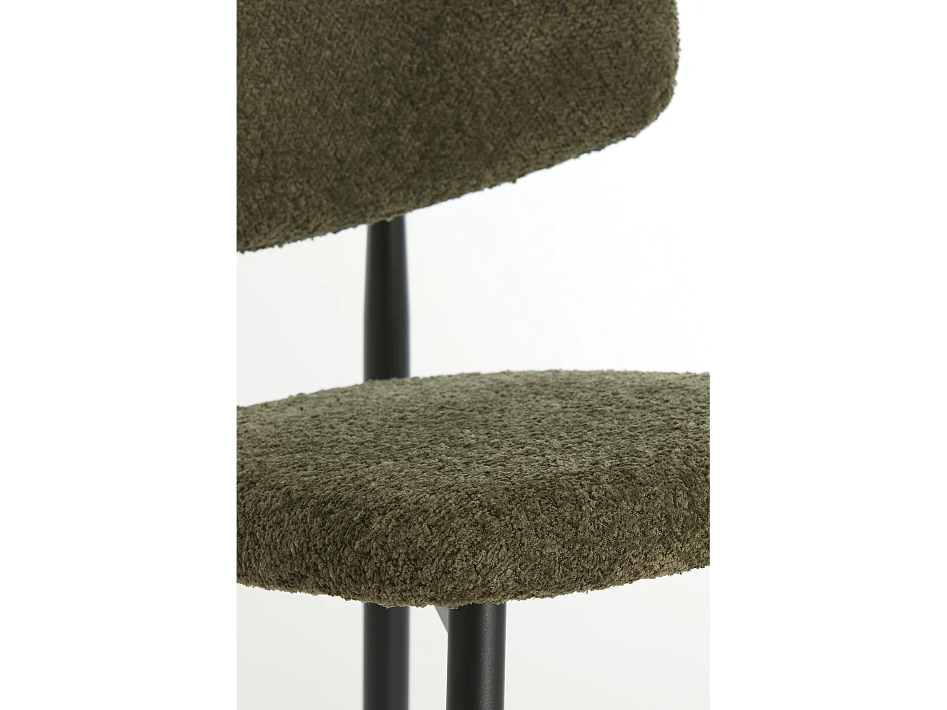 Chaise de salle à manger ENIOLA - 54x52x76cm - Vert - Lot de 2