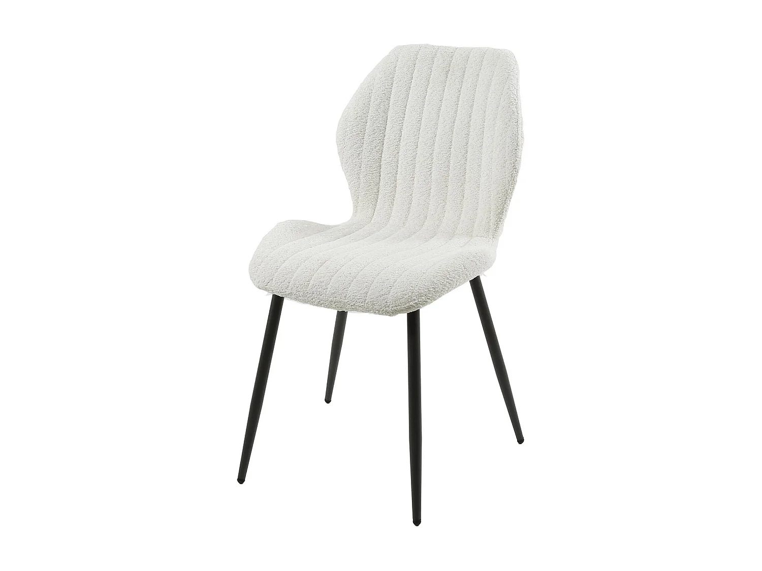 Chaise Len - Boucle - Blanc - 4 Pièces