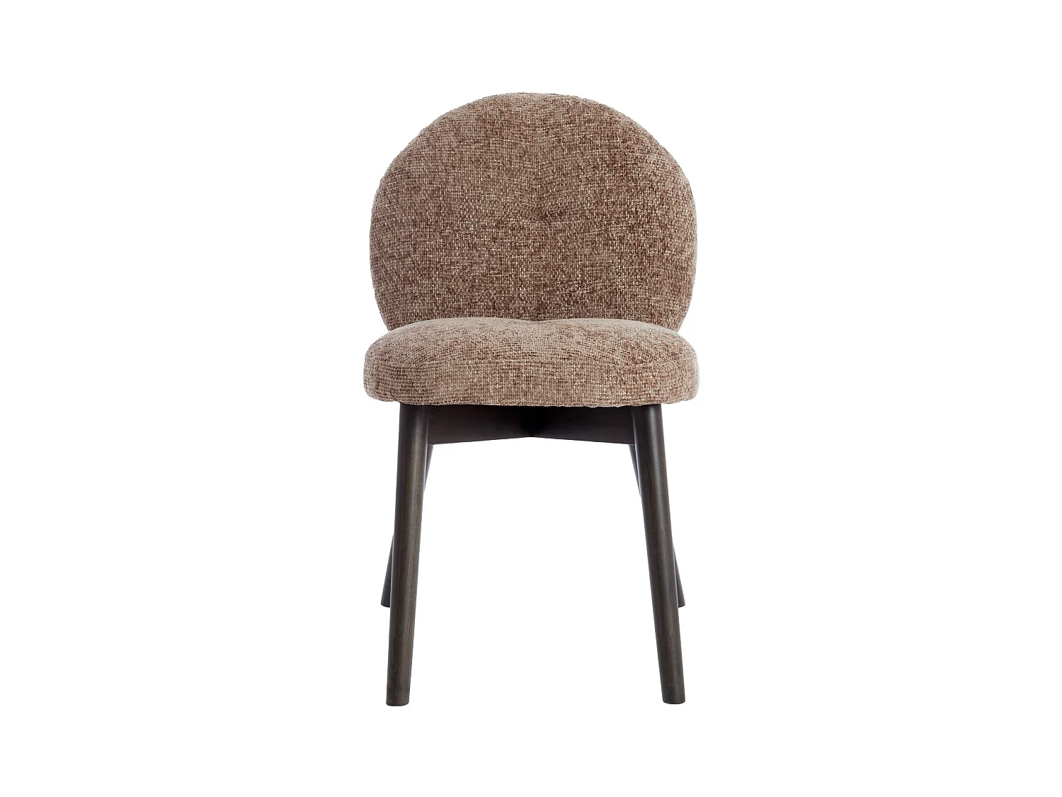 Silla de comedor SINOSA - 59x50x83cm - Marrón - Juego de 2