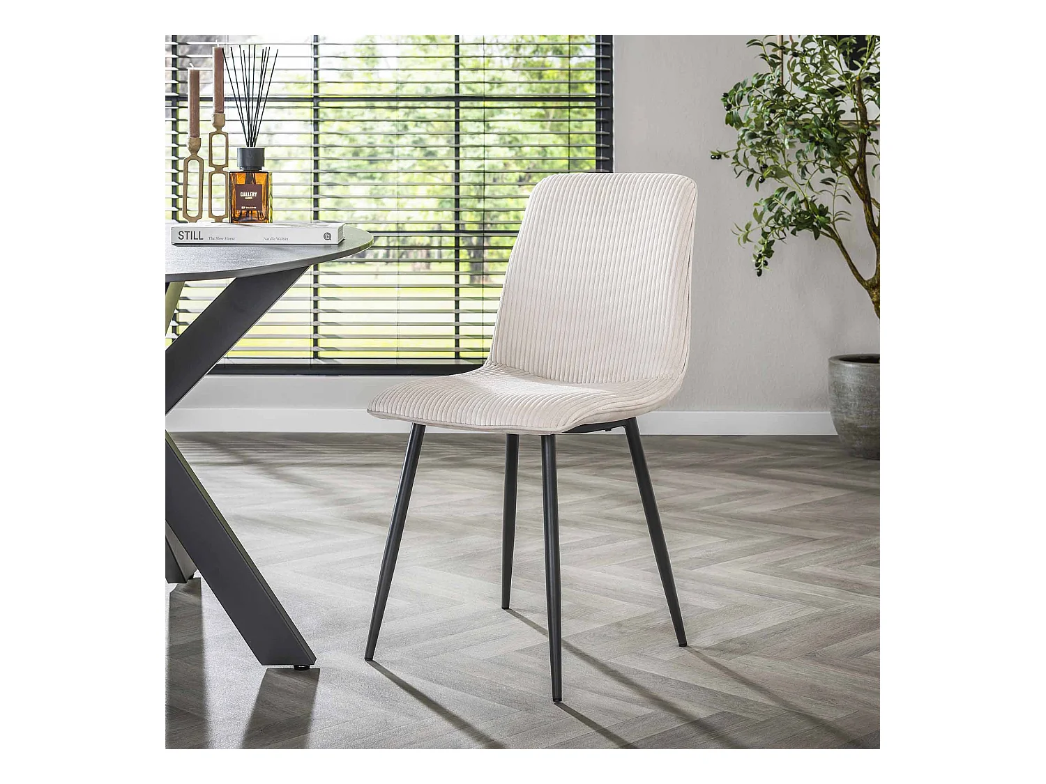 Chaise Rib - Rock Off White - Lot de 4