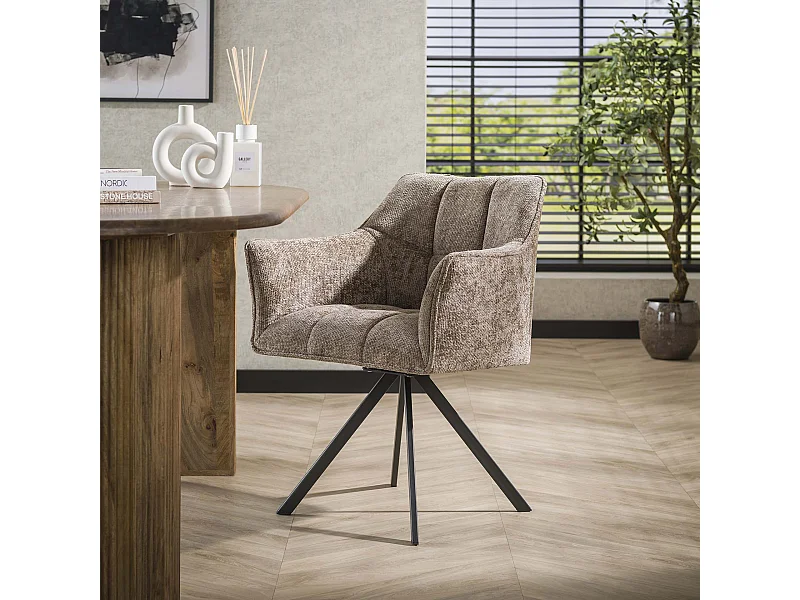 Armstoel Raster Draaibaar - 2 Stuks - Rich Champagne