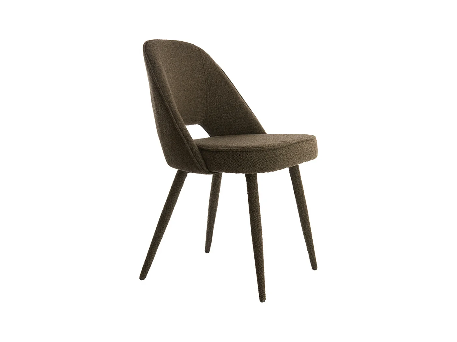 Chaise de salle à manger DJESLIN - 57x51x84cm - Marron - Lot de 2