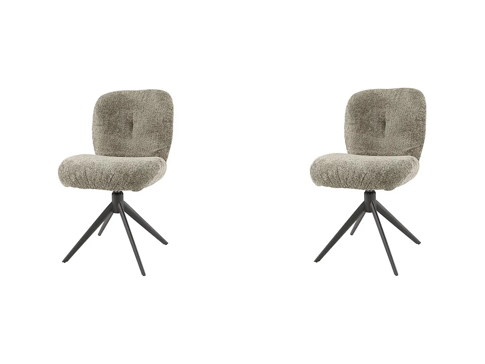 Chaise pivotante Comfort. 2 pièces - Boucle Taupe