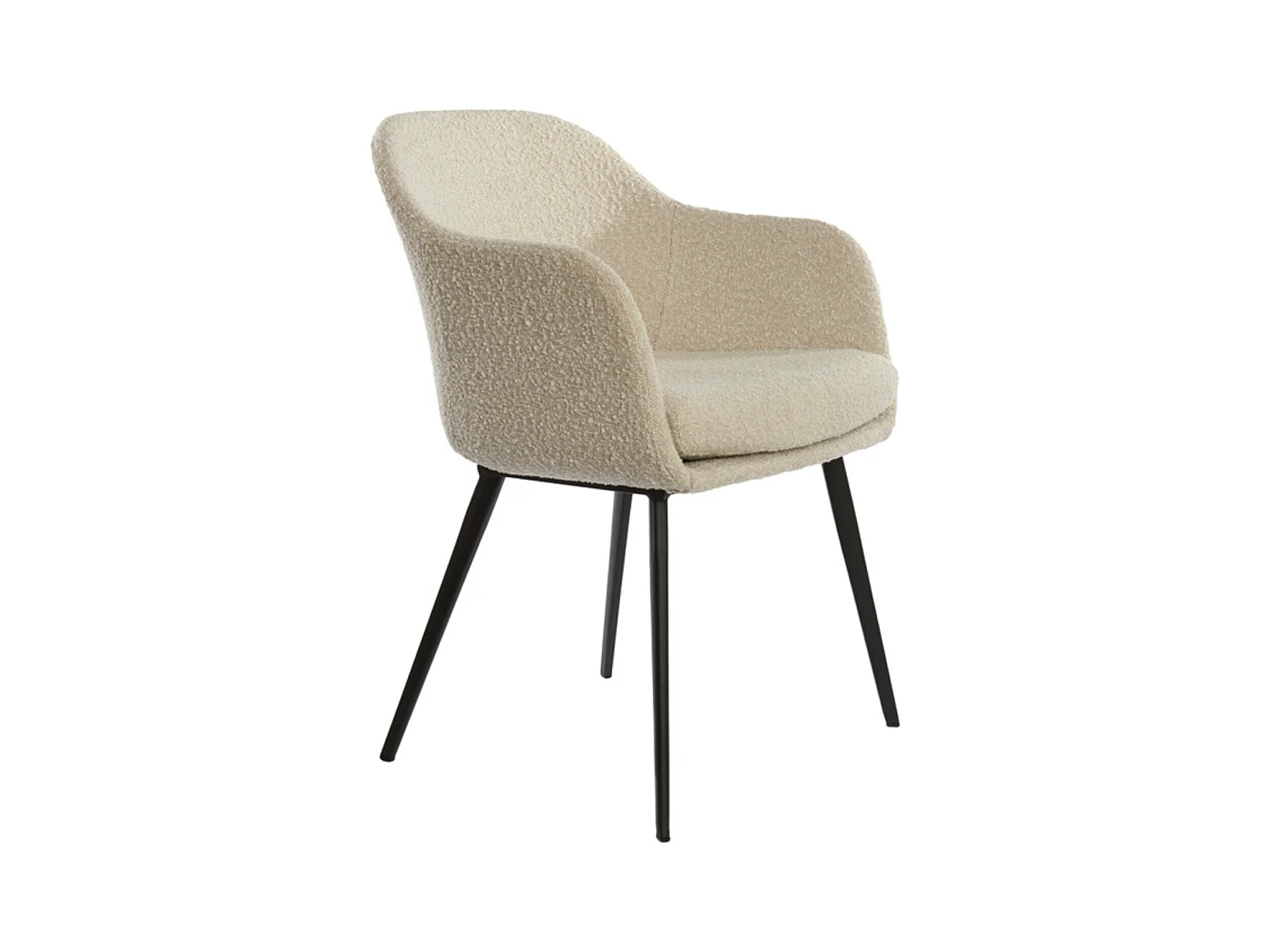 Chaise de salle à manger LEONE - 59x58,5x82cm - Marron - Lot de 2