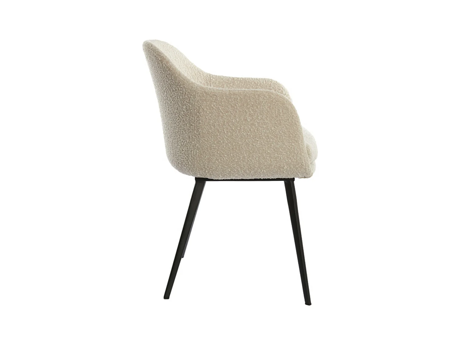 Chaise de salle à manger LEONE - 59x58,5x82cm - Marron - Lot de 2