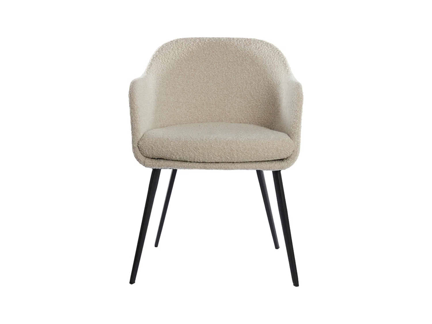 Chaise de salle à manger LEONE - 59x58,5x82cm - Marron - Lot de 2