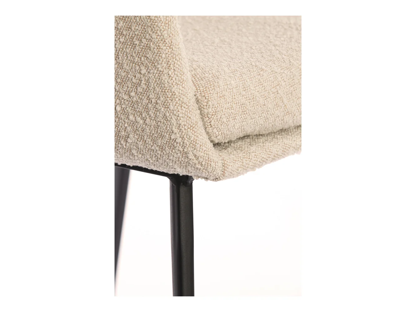 Chaise de salle à manger LEONE - 59x58,5x82cm - Marron - Lot de 2