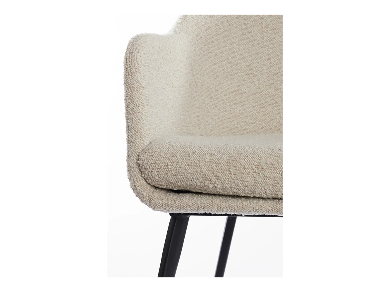 Chaise de salle à manger LEONE - 59x58,5x82cm - Marron - Lot de 2