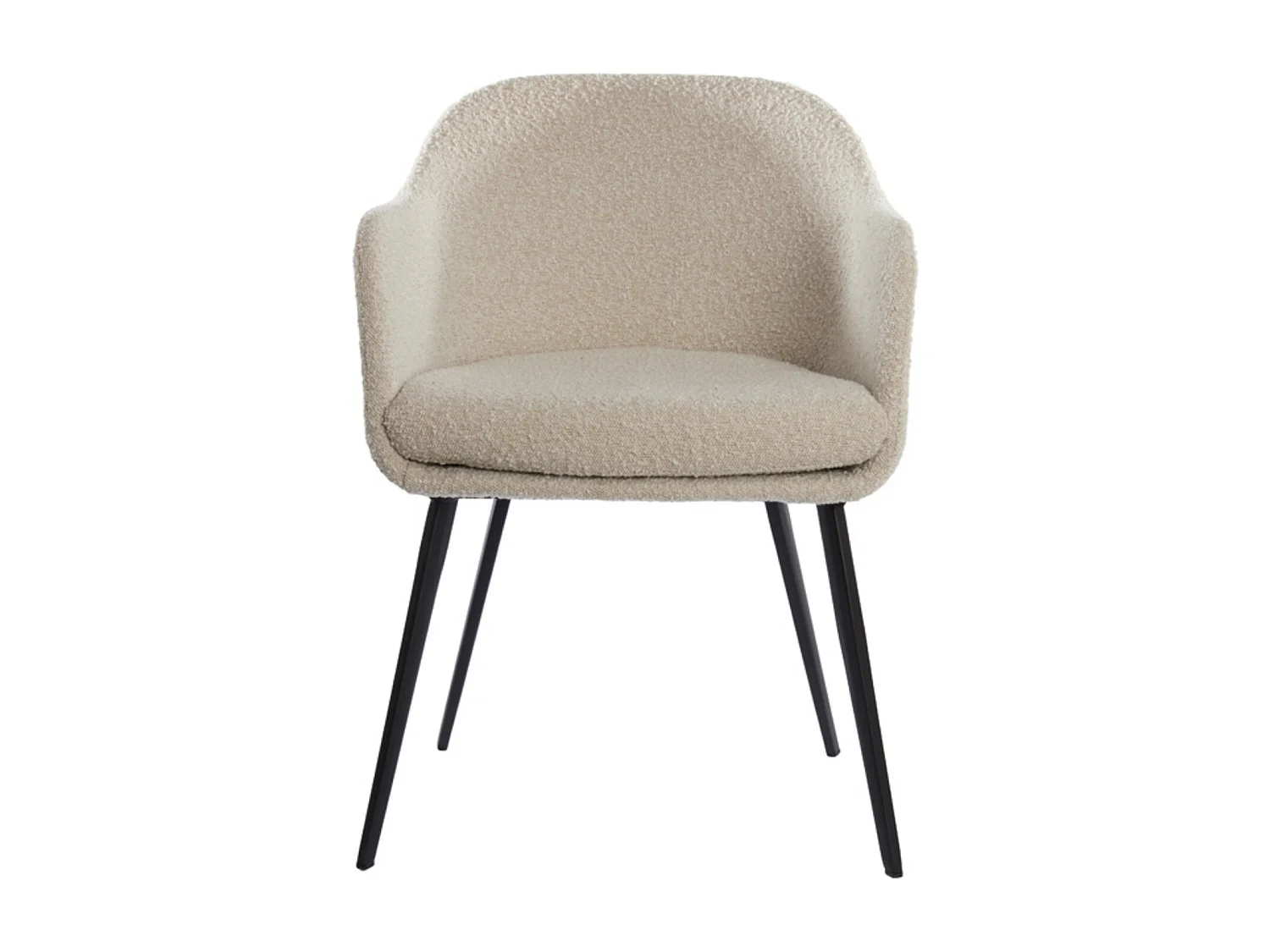 Chaise de salle à manger LEONE - 59x58,5x82cm - Marron - Lot de 2