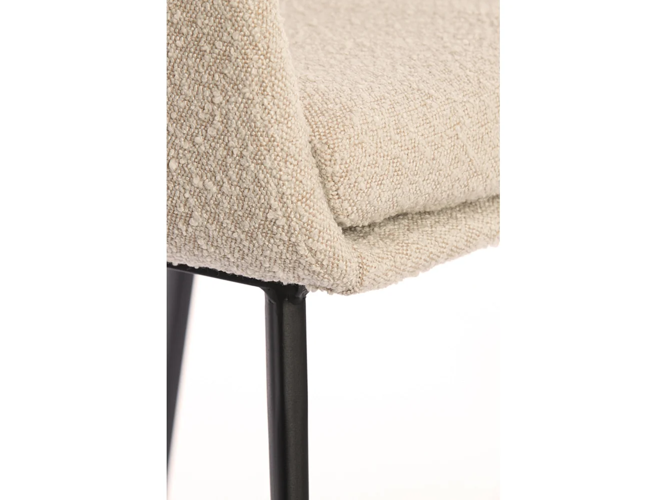 Chaise de salle à manger LEONE - 59x58,5x82cm - Marron - Lot de 2