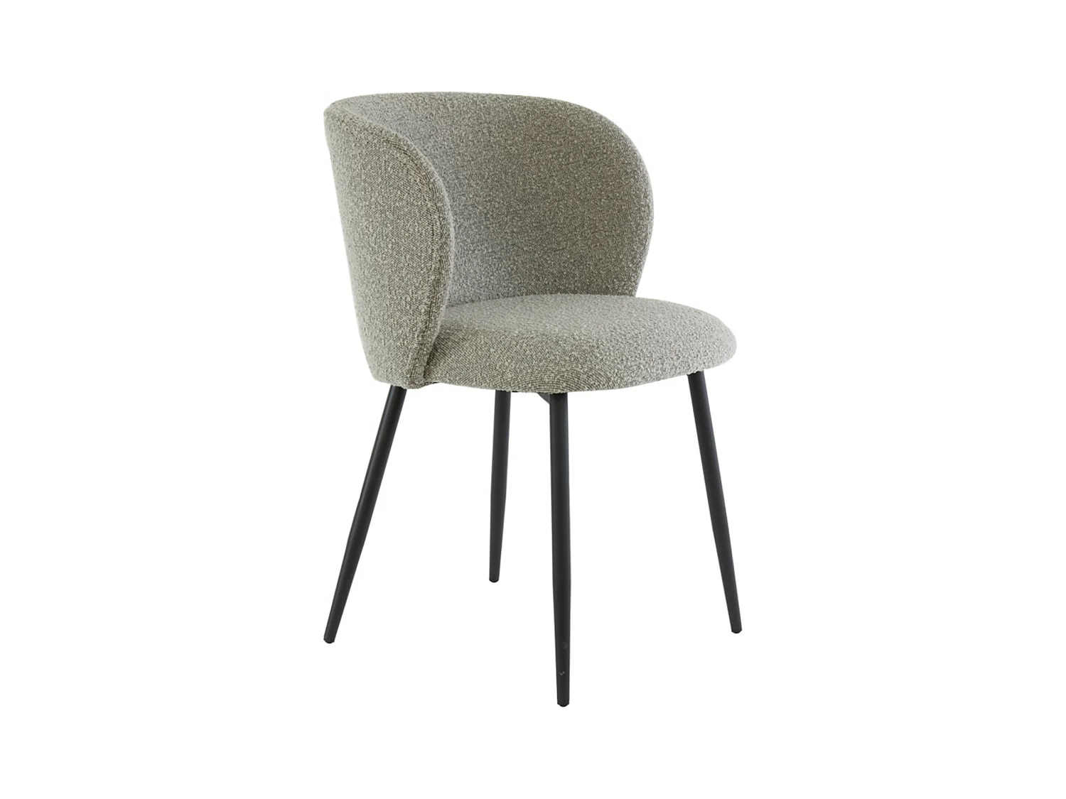 Chaise de salle à manger ELYNA - 56x55x79cm - Gris - Lot de 2