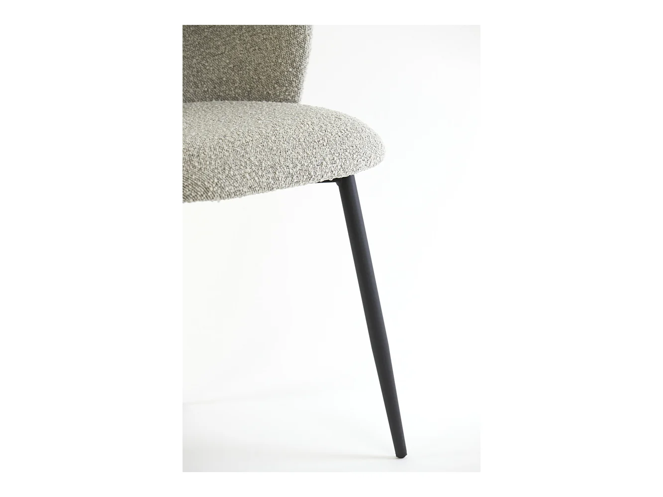 Chaise de salle à manger ELYNA - 56x55x79cm - Gris - Lot de 2