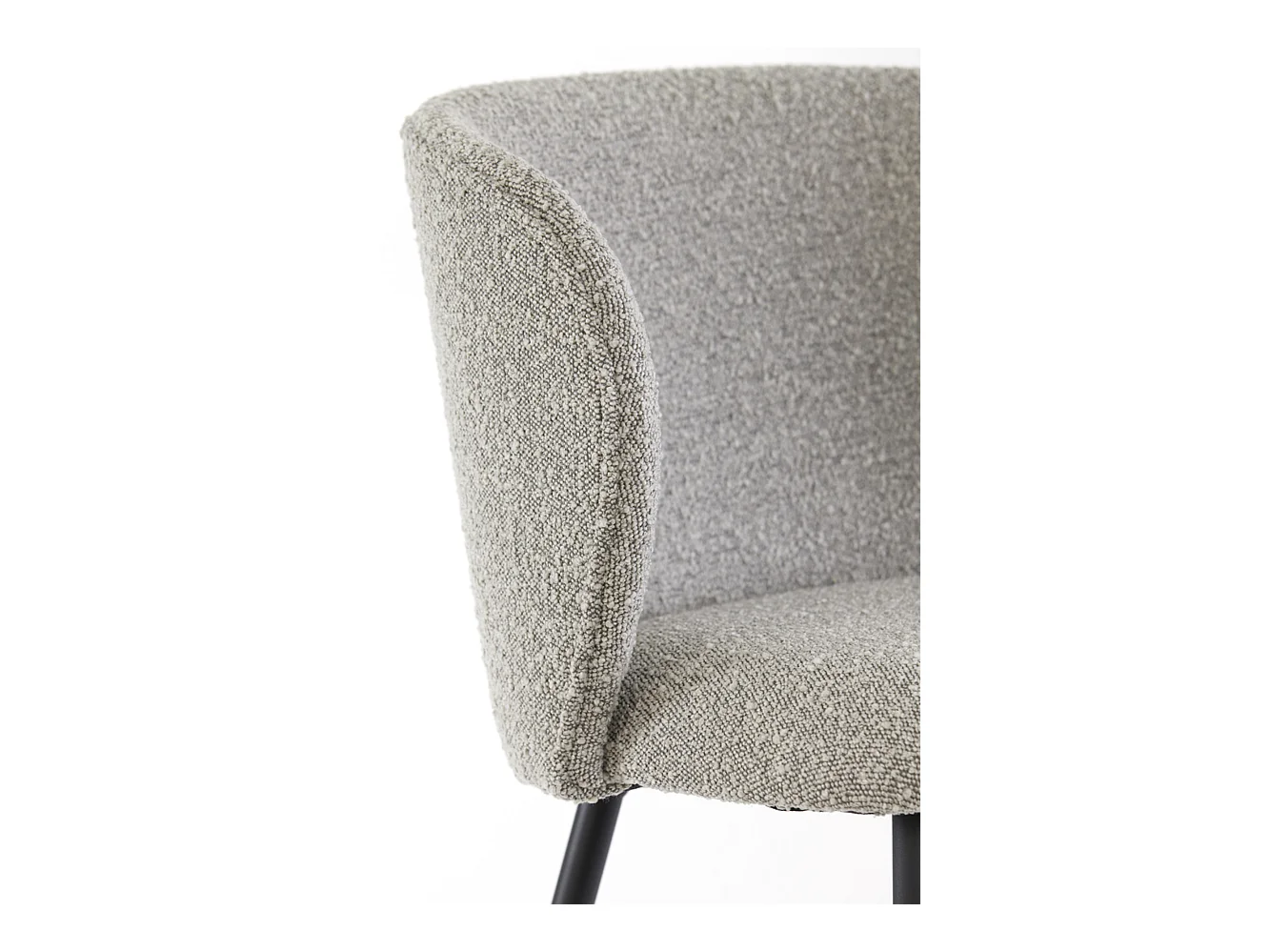 Chaise de salle à manger ELYNA - 56x55x79cm - Gris - Lot de 2