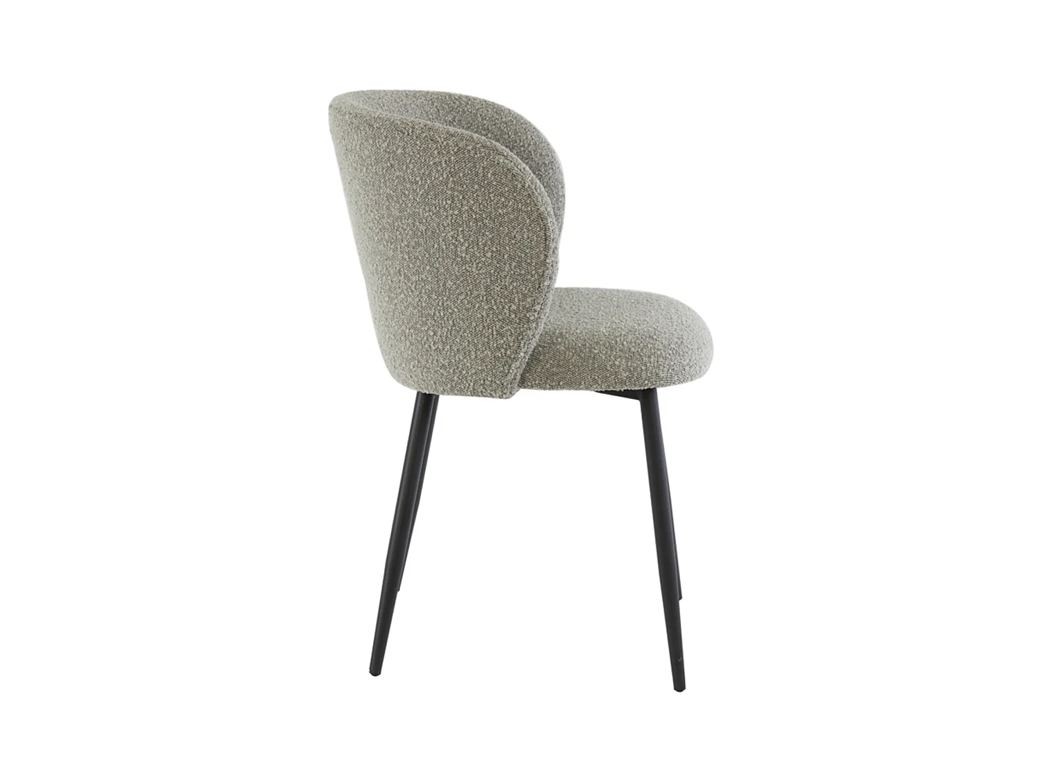 Chaise de salle à manger ELYNA - 56x55x79cm - Gris - Lot de 2